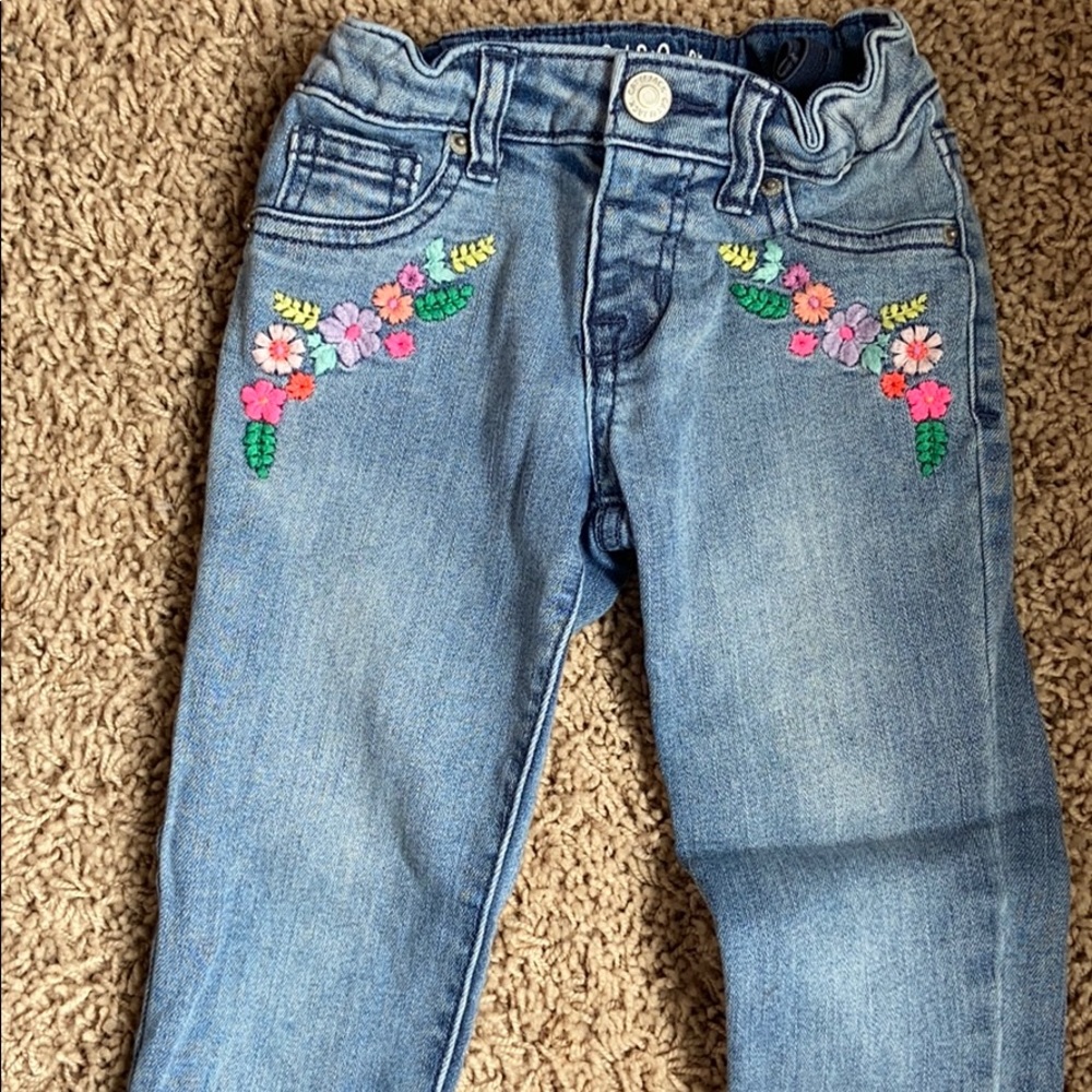 Cat & Jack Embroidered Floral Jeggings 4
